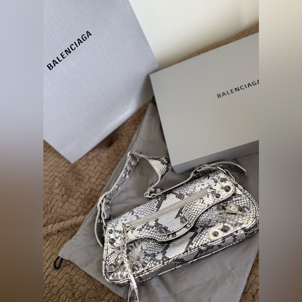 Balenciaga C Shoulder Bag - The metallic snakeskin version is a limited edition